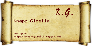 Knapp Gizella névjegykártya
